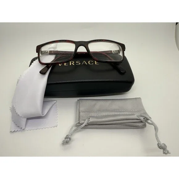 Versace Eyeglasses 3152 518 53-17-140 Full Rim Case, Microfiber Pouch & Cloth - Picture 2 of 14